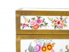 French S vres Style White Ground Gilt Metal Mounted Rectangular Covered Box - 4085713