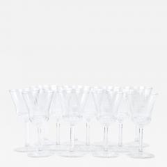 French Saint Louis Crystal Water Wine Glass Service 12 People - 3178543