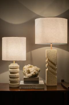 French Sandstone Table Lamp 1970s - 2422002