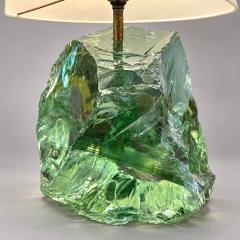 French School Glass Rock Table Lamp - 4828002