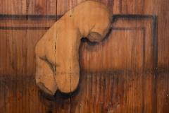 French Scrubbed Pine Decoupage Trompe Loeil Doors - 4803706