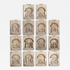 French Set of 14 Plaster Stations of the Cross 1924 - 4290657