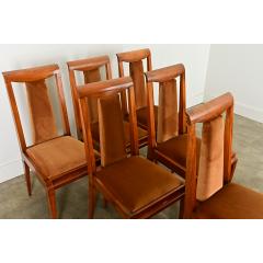 French Set of 6 Mid Century Dining Chairs - 3807611