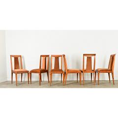 French Set of 6 Mid Century Dining Chairs - 3807700