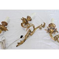 French Set of Four Louis XV Style Bronze Wall Sconces - 4558306