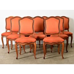 French Set of Nine Louis XV Style Dining Chairs - 4390073