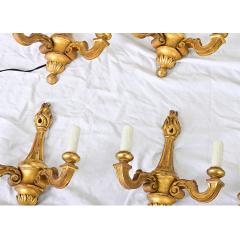 French Set of Six Giltwood Sconces - 3870090