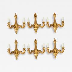 French Set of Six Giltwood Sconces - 3883770