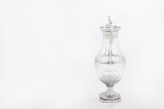 French Silver Mounted Cut Glass Decorative Vase - 1965022