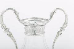 French Silver Mounted Cut Glass Decorative Vase - 1965026