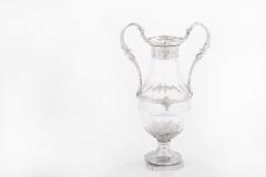 French Silver Mounted Cut Glass Decorative Vase - 1965027