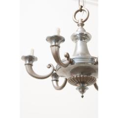 French Silver Plate 6 Light Chandelier - 3330381