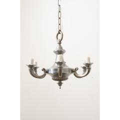 French Silver Plate 6 Light Chandelier - 3330527