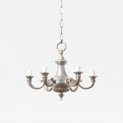 French Silver Plate 6 Light Chandelier - 3412773