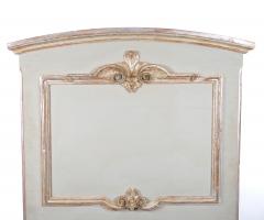 French Silvered Gilt wood Hand Painted Framed Trumeau Wall Mirror - 3178640