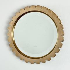French Solid Bronze Modernist Wall Mirror - 2957987