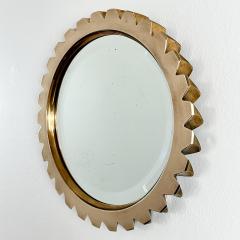 French Solid Bronze Modernist Wall Mirror - 2957989