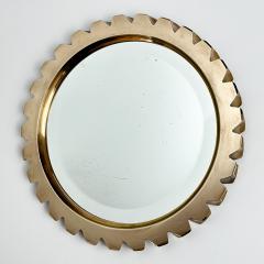 French Solid Bronze Modernist Wall Mirror - 2957993