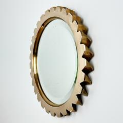 French Solid Bronze Modernist Wall Mirror - 2957994