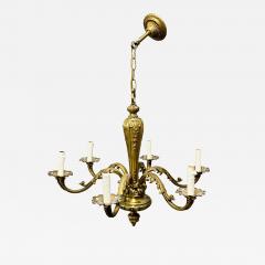 French Solid Bronze Six Light Chandelier Canopy Chain Estate item - 2515603