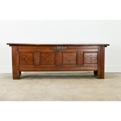 French Solid Oak Inlay Coffer - 3696861