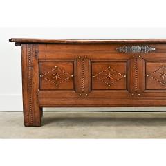 French Solid Oak Inlay Coffer - 3696870