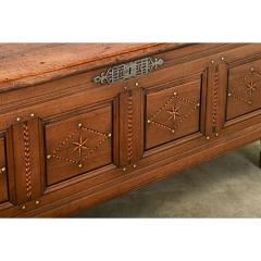 French Solid Oak Inlay Coffer - 3696917