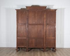 French Solid Walnut Bookcase with Carved Columns Late 19th Century - 4313698