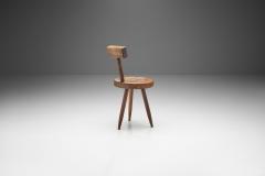 French Solid Wooden Tripod Chair France 1970s - 2344533