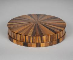 French Specimen Wood Round Box - 4421389