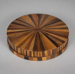 French Specimen Wood Round Box - 4421390