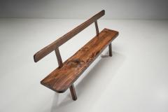 French Stained Wood Aranjou Edition Bench France 1950s - 2721910