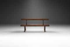 French Stained Wood Aranjou Edition Bench France 1950s - 4617250