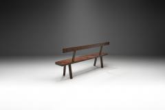 French Stained Wood Aranjou Edition Bench France 1950s - 4617252