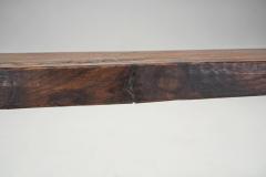French Stained Wood Aranjou Edition Bench France 1950s - 4617256
