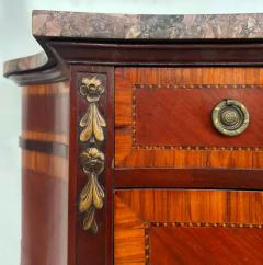 French Style 3 Drawer Chest of Drawers with Marble Top Bronze and Marquetry - 3521957