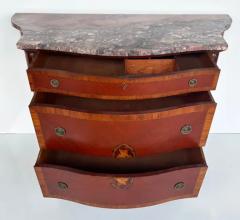 French Style 3 Drawer Chest of Drawers with Marble Top Bronze and Marquetry - 3522065