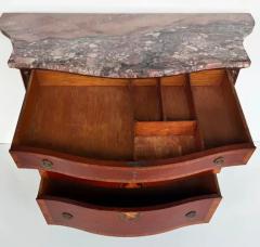 French Style 3 Drawer Chest of Drawers with Marble Top Bronze and Marquetry - 3522127