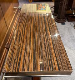 French Style Art Deco Console Macassar Chrome - 3779018
