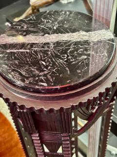 French Style Art Deco Iron and Marble Display Stands - 3783819