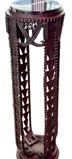 French Style Art Deco Iron and Marble Display Stands - 3783866