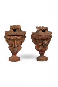 French Terra Cotta Head Urns - 4520684