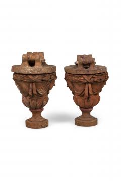 French Terra Cotta Head Urns - 4520686