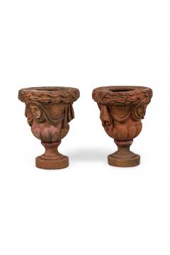 French Terra Cotta Head Urns - 4520687