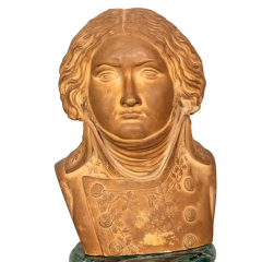 French Terracotta Bust Of An Officer - 2579851
