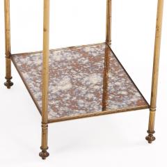 French Three Tier Brass and Glass End Table C 1950 - 4730589