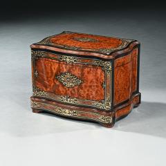 French Thuya And Brass Inlaid Serpentine Cave A Liqueur Or Tantalus Box - 3205523