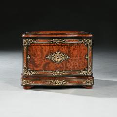 French Thuya And Brass Inlaid Serpentine Cave A Liqueur Or Tantalus Box - 3205525