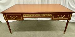 French Tortoise Wood Louis XVI Style Maison Jansen Partners Desk or Bureau Plat - 2975747