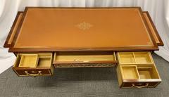 French Tortoise Wood Louis XVI Style Maison Jansen Partners Desk or Bureau Plat - 2975753